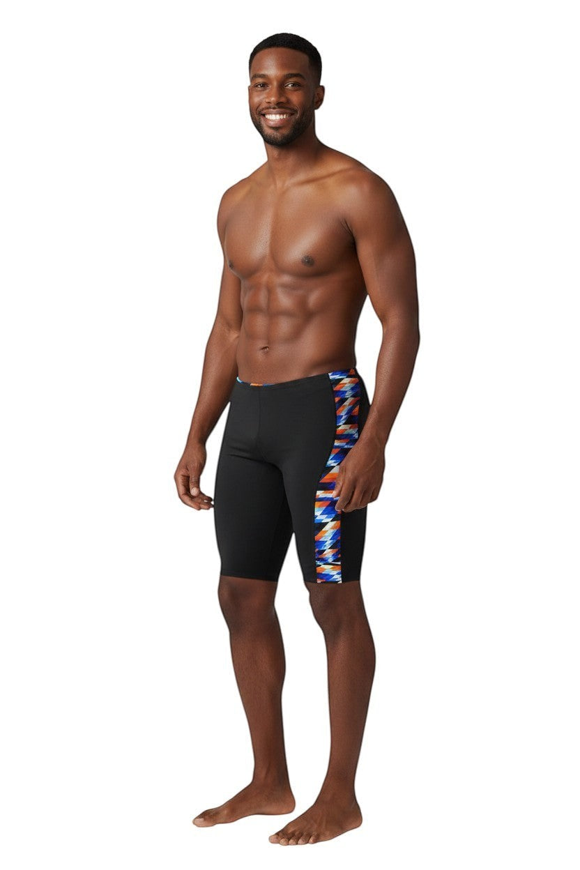 RISE Sandies Swerve Poly Jammer in black, shown on model