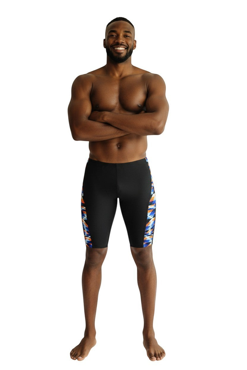 RISE Sandies Swerve Poly Jammer in black, shown on model