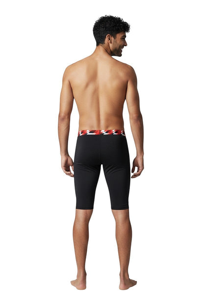 RISE Sandies Swerve Poly Jammer in black, shown on model