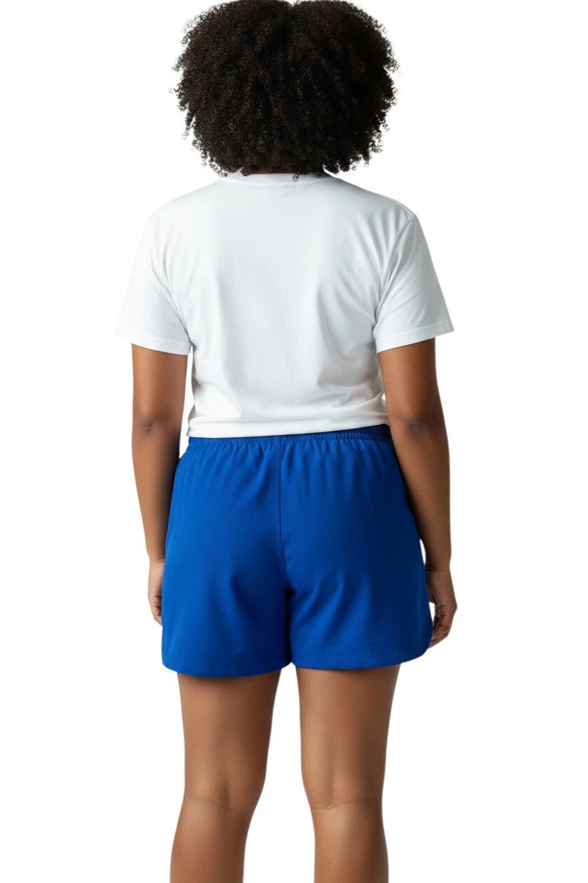 RISE Supervisor Female Roll Short in royal blue, shown on model