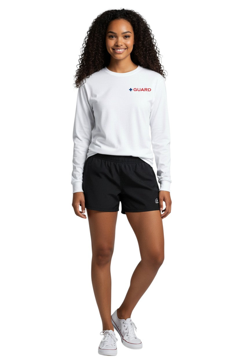 Kiefer Dri-Fit Guard Long Sleeve Tee in white, shown on model