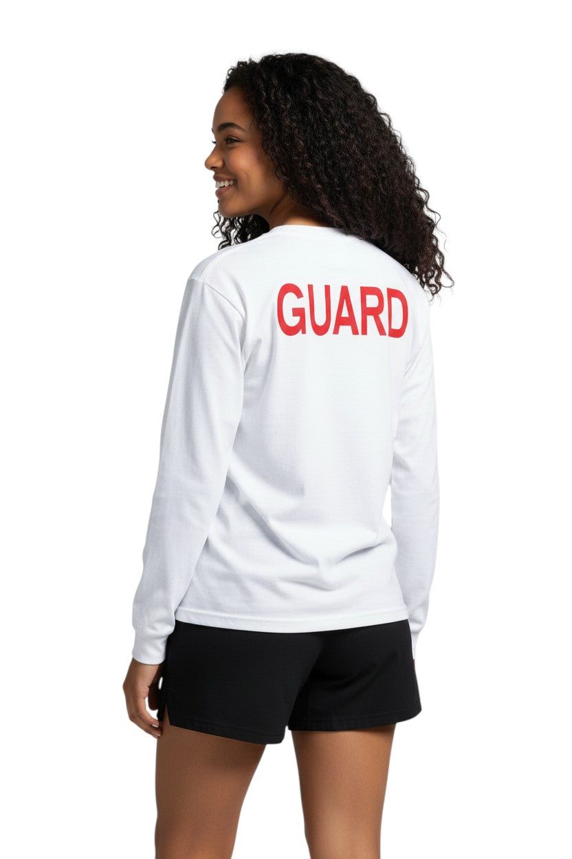 Kiefer Dri-Fit Guard Long Sleeve Tee in white, shown on model