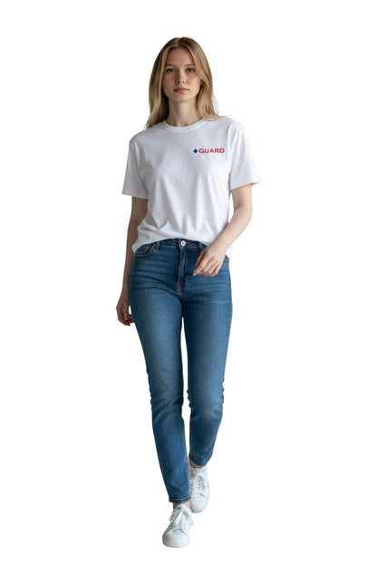 Kiefer Dri-Fit Guard Short Sleeve Tee in white, shown on model