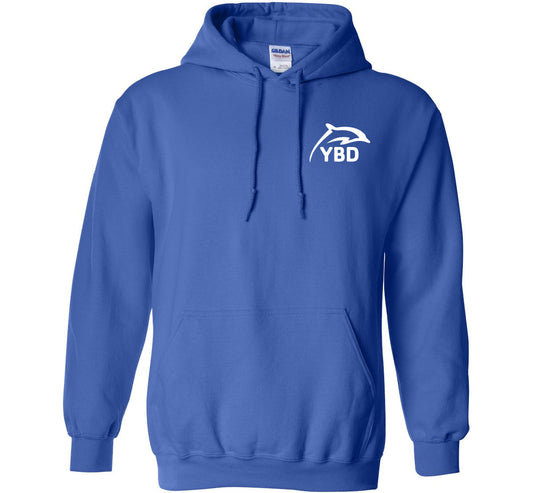 Y Blue Dolphins Gildan Hooded Sweatshirt