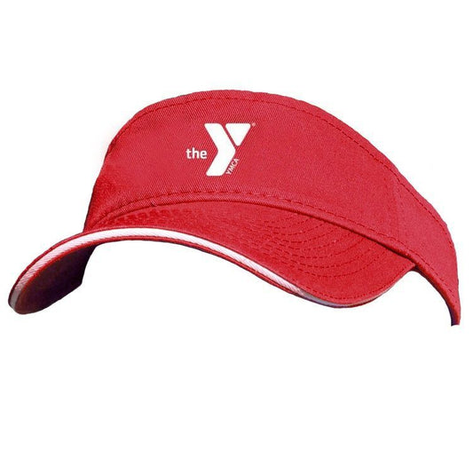 YMCA Sandwiched Bill Visor - Red
